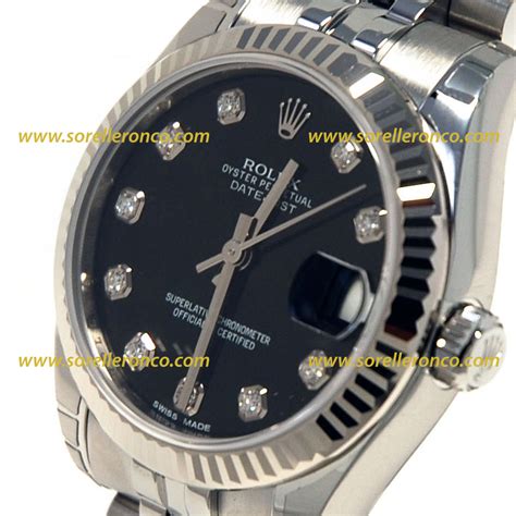 rolex nero con diamanti|rolex datejust diamanti prezzi.